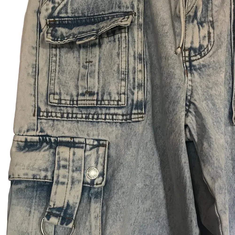 Love SoHo Light Blue Jean Cargo Shorts - Juniors | Sz 9 | EUC